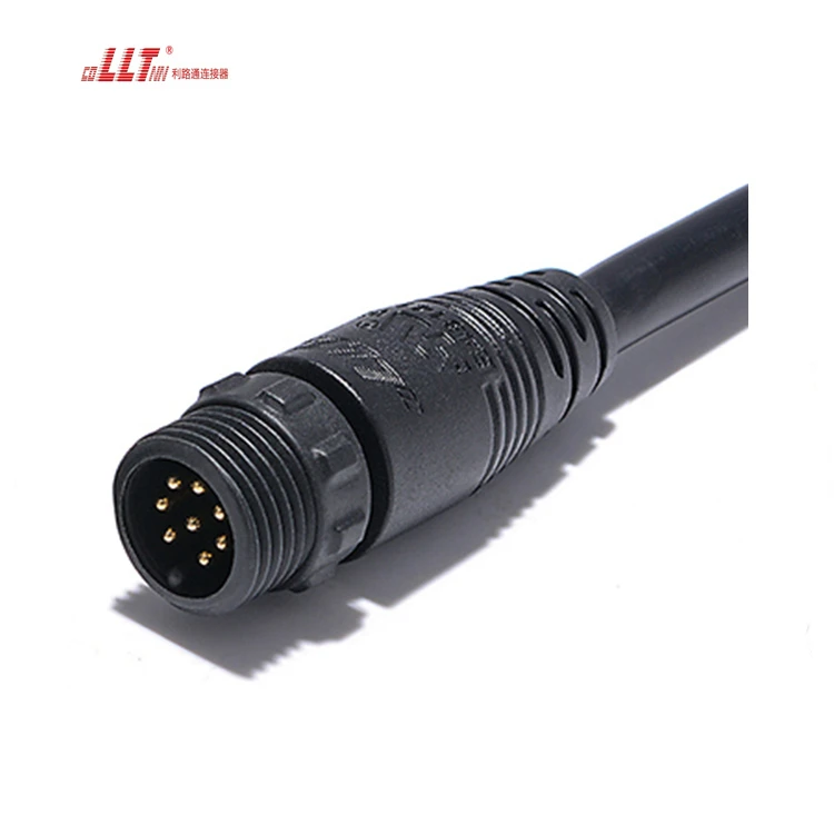 High Quality Led Strip Plug 8pin M16 IP67 Waterproof Wire Data Cable Connector Manufacturing detail 5