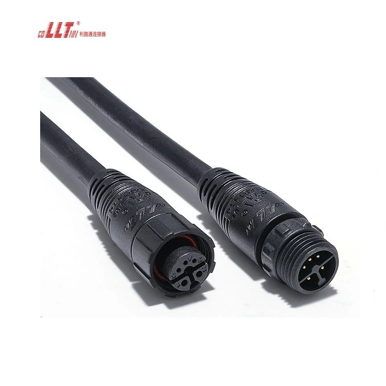 LLT Factory 2+3 Pin M16 Led Lamp Cable Joiner Power Plus signal Circular Ac Dc Waterproof Cable Connector thumbnail