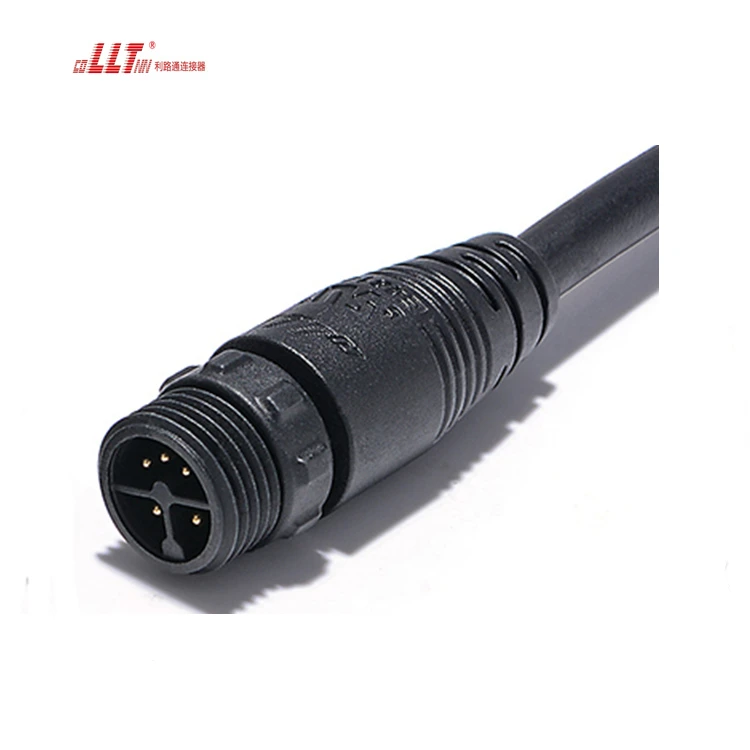 LLT Factory 2+3 Pin M16 Led Lamp Cable Joiner Power Plus signal Circular Ac Dc Waterproof Cable Connector detail 3