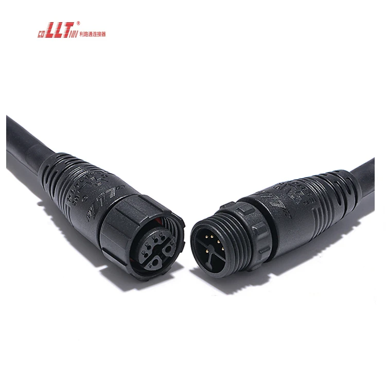 LLT 2+4pin Power Plus signal M16 Male Female Light Data Cable Connector detail 2