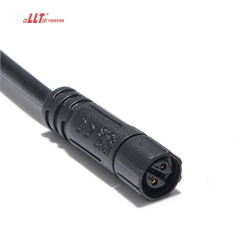LLT 2pin M8 Mini Customized Length Cable Nylon Male Female Waterproof Plug Cable Connector detail 4
