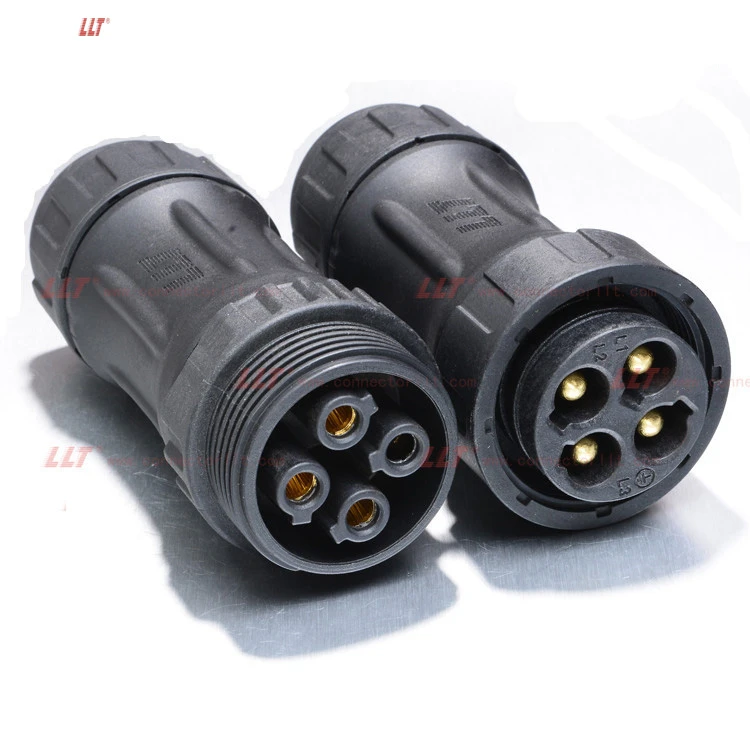 LLT Large Power M45 4pin Screw Wire 80A 600V 2pin 3pin 4pin Electrical Assembly Connector detail 2