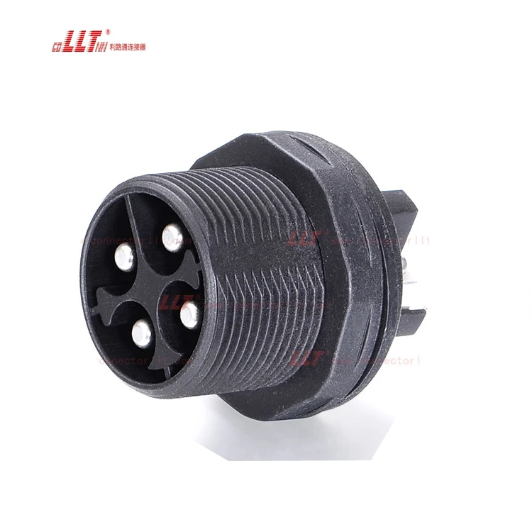 LLT 4pin M29 50A Electrical Panel 4 Pin Power IP68 Waterproof Panel Connector detail 2