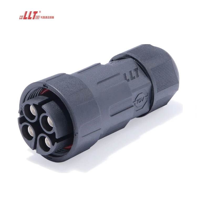 LLT 4pin M29 50A Electrical Panel 4 Pin Power IP68 Waterproof Panel Connector detail 5