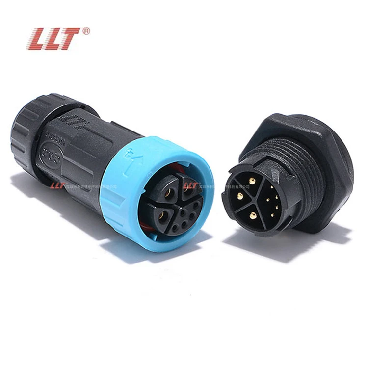 LLT M19 push lock 3+5 pin front male panel waterproof connector
