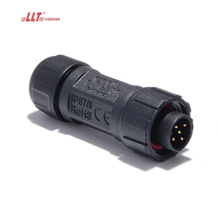 LLT Electric 5pin Female Panel Low Voltage Electric IP68 M12 Connector detail 4