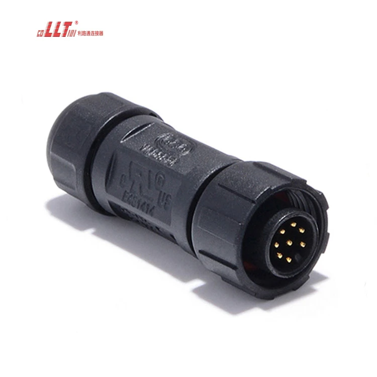 LLT M12 8pin IP68 Waterproof Multi pin Bulkhead Female Panel Mount Connector detail 6