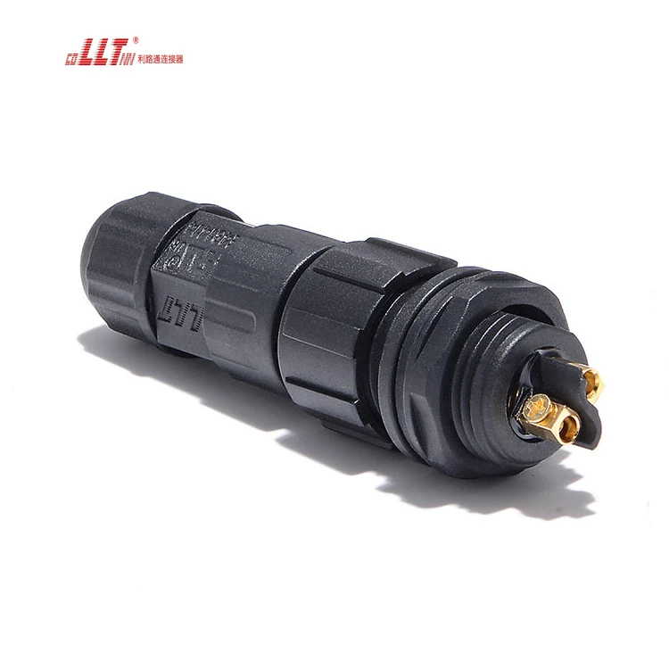 LLT 2pin M16 rear female panel screw terminal wire assembly Led connector