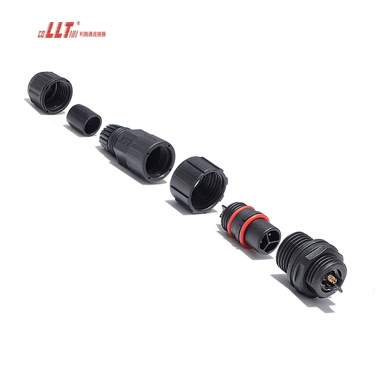 LLT Factory M16 Led Light Electrical Assembly IP68 Waterproof 3pin Female Panel Mount Connector detail 6