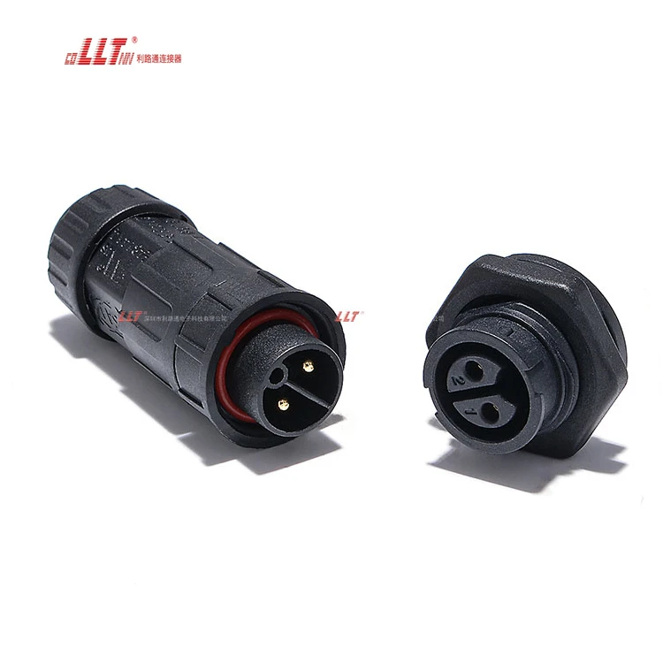 LLT M19 600V 20A Quick Lock Male Female IP67 IP68 Waterproof Panel Connector
