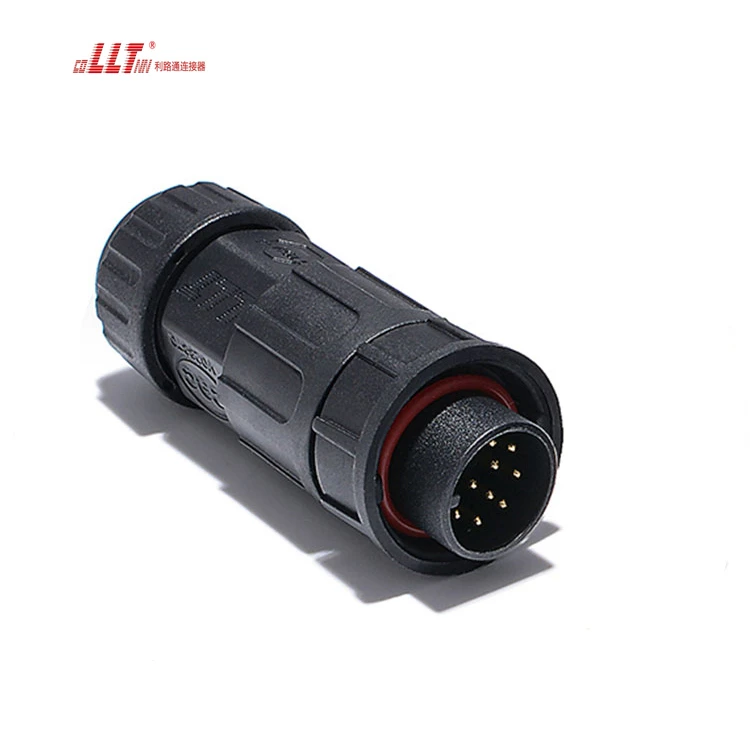 LLT multi pin 10pin female panel mount quick lock 5A ampere signal data socket detail 4