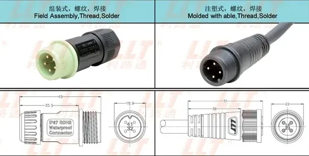 M20 Female Connector Male Pin Specifications